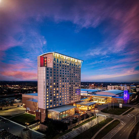 Sheraton hotel at night